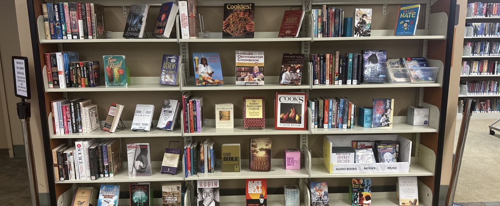 book sale shelving 